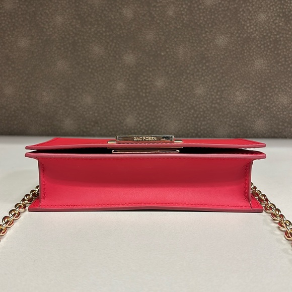 🔥🔥🔥Zac Posen Red Leather Wallet On Chain Crossbody Bag - Picture 5 of 15